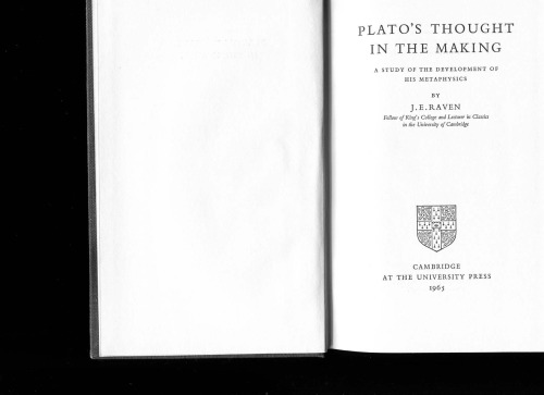 Plato's Thought in the Making