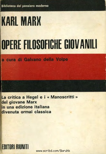 Opere filosofiche giovanili