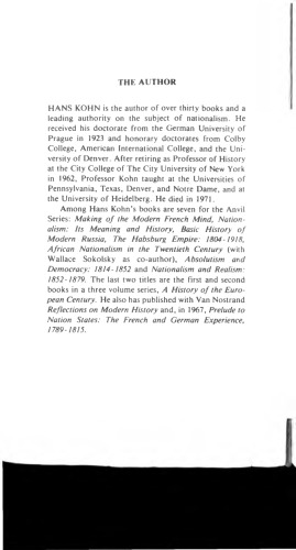 Nationalism its Meaning and History