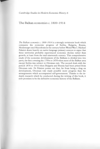 The Balkan economies c.1800-1914