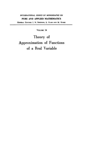 Theory of approximation of functions of a real variable