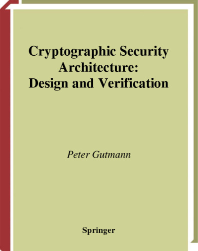 Design and verification of a cryptographic security architecture