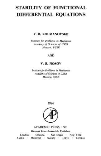 Stability of Functional Differential Equations