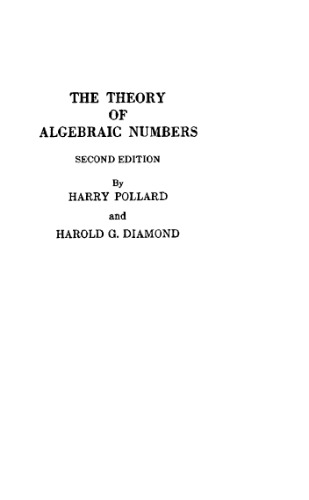 The theory of algebraic numbers