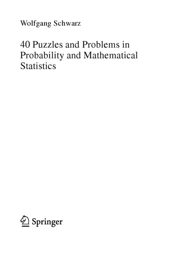 40 puzzles and problems in probability and mathematical statistics