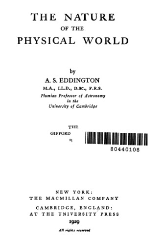 The Nature of the Physical World