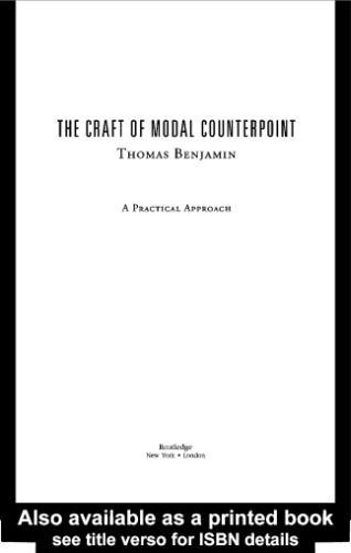 The craft of modal counterpoint : a practical approach