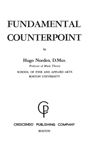 Fundamental Counterpoint