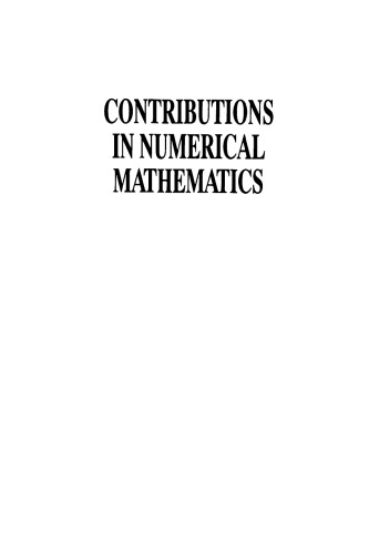 Contributions in numerical mathematics