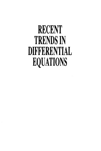 Recent trends in differential equations