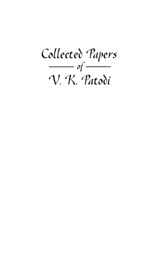 Collected papers of V. K. Patodi