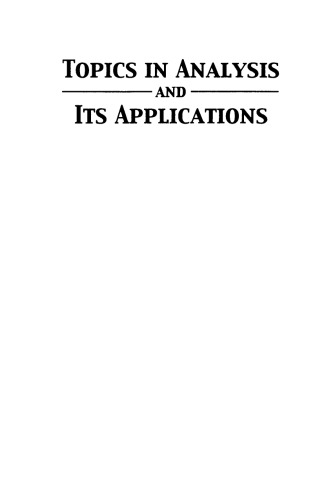 Topics in analysis and its applications : selected theses