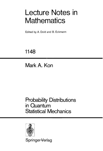 Probability distributions in quantum statistical mechanics
