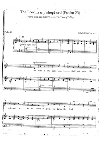 The Lord is My Shepherd: Theme from the BBC TV series The Vicar of Dibley (Voice and Piano)