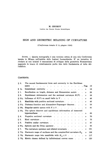 Sign and Geometric Meaning of Curvature