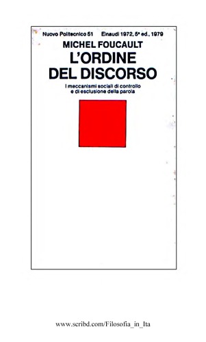 L'ordine del discorso