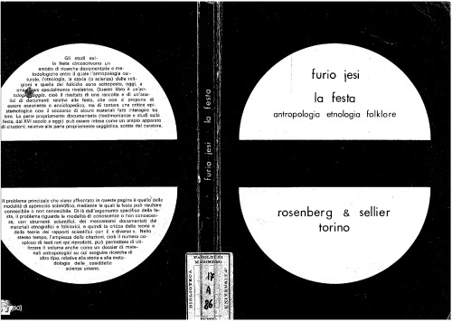 La Festa: antropologia, etnologia, folklore