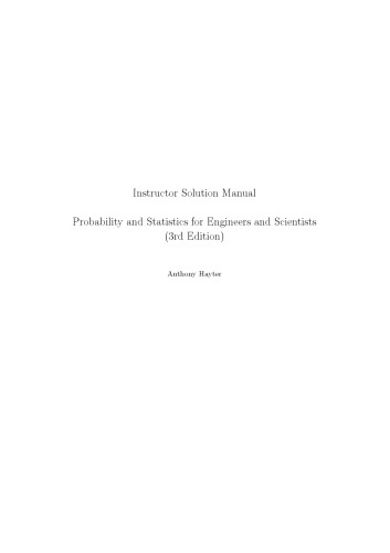 Probability and Statistics for Engineers and Scientists 3e Solutions