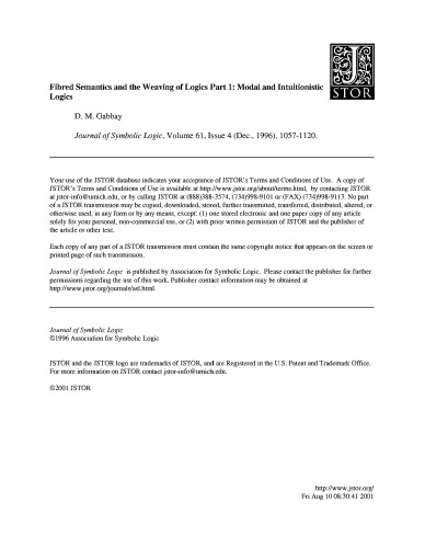 Fibred Semantics and the Weaving of Logics Part 1: Modal and Intuitionistic Logics [paper]