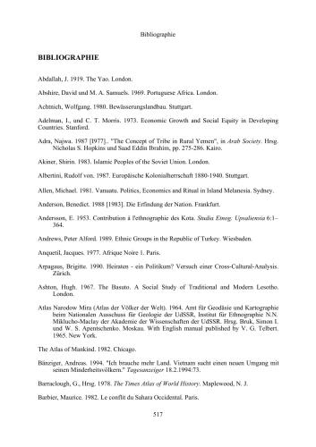 Atlas vorkolonialer Gesellschaften
