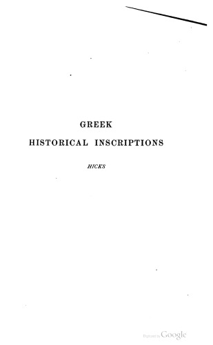 A manual of Greek historical inscriptions