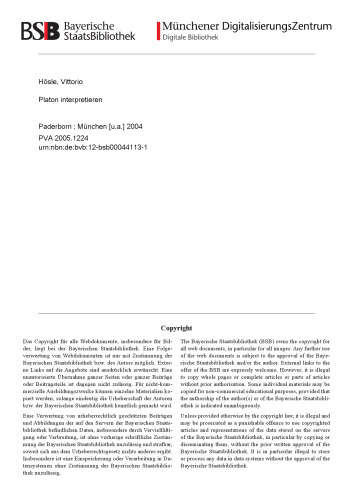 Platon interpretieren