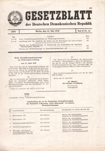 Gesetzblatt - Lehrvertrдge 