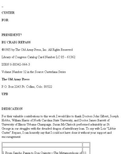 Custer for president?