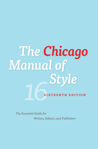 The Chicago manual of style