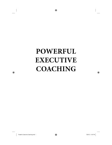 Powerful executive coaching