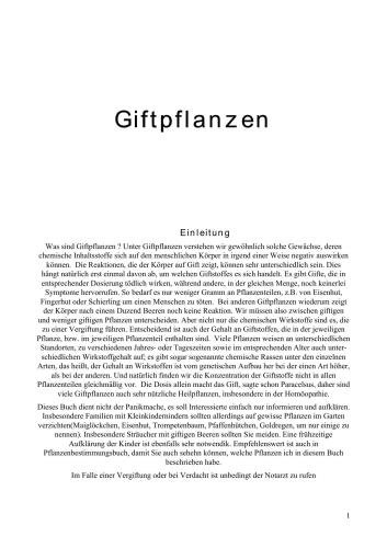 Lexikon der Giftpflanzen