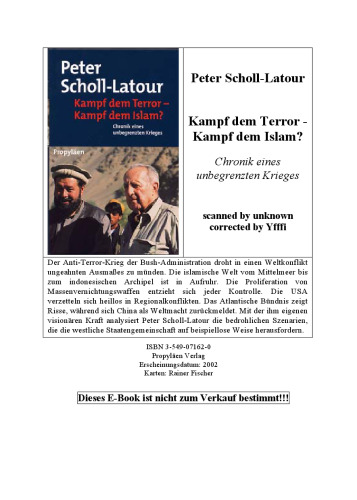Kampf dem Terror, Kampf dem Islam? : Chronik eines unbegrenzten Krieges