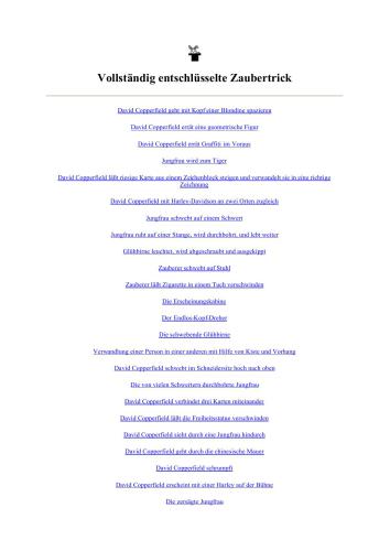Vollständig Entschlüsselte Zaubertricks