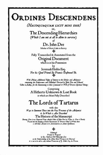 Ordines Descendens, or The Descending Hierarchies