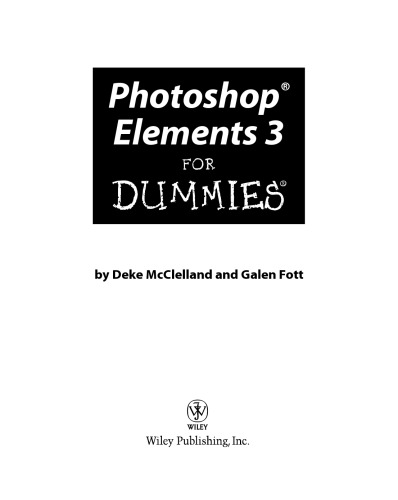 Photoshop elements 3 for dummies