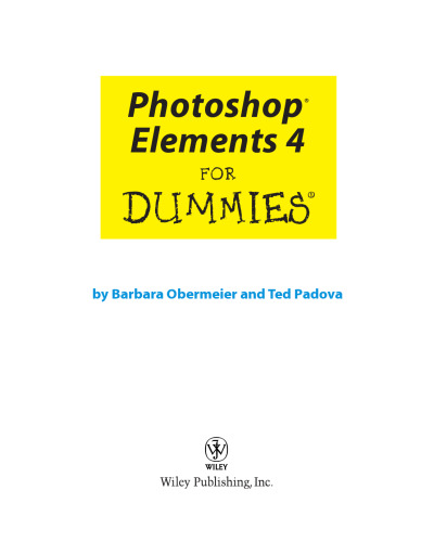 Photoshop Elements for dummies