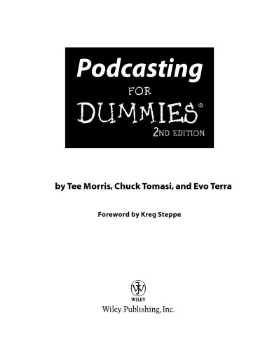 Podcasting for dummies