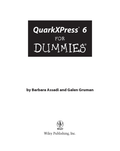 QuarkXPress 'X' for dummies