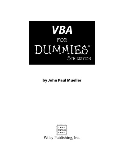 VBA for dummies