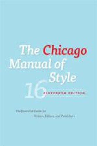 The Chicago manual of style