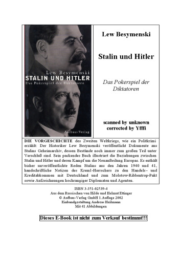Stalin und Hitler : das Pokerspiel der Diktatoren