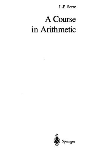 A Course in Arithmetic