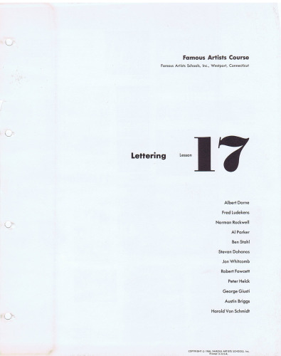 Famous Artists Course Lessons