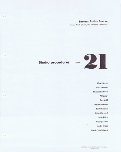 Famous Artists Course Lessons