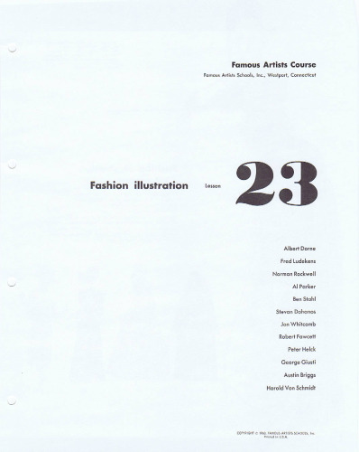 Famous Artists Course Lessons