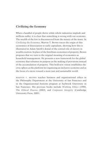 Civilizing the economy : a new economics of provision