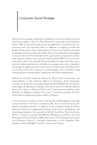 Corporate social strategy : stakeholder engagement and competitive advantage