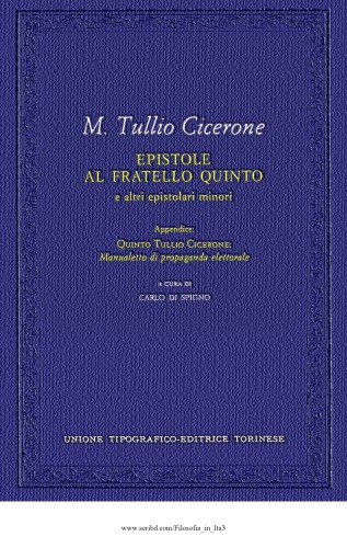 Epistole al fratello Quinto e altri epistolari minori