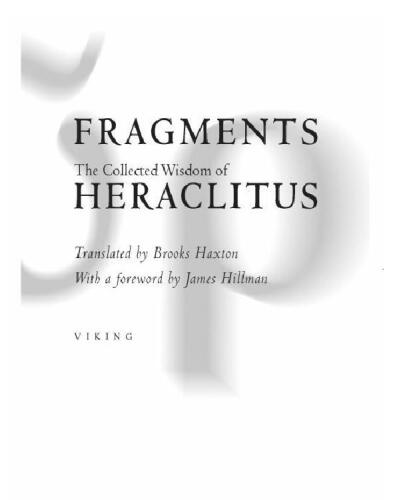 Fragments: The Collected Wisdom of Heraclitus