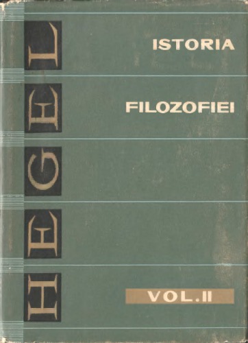 Prelegeri de istorie a filosofiei - vol. II